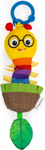 Baby Einstein juguete colgante extensible con sonajero Cal-a-Puller con anilla en C, 0m+