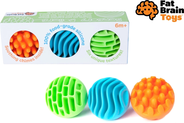 Fat Brain bolas sensoriales Sensory Rollers - 3 unidades