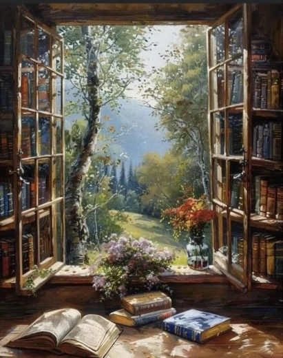 Norimpex pintura de diamantes Vista desde la ventana 30 × 40 cm