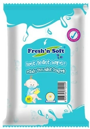 Fresh 'n soft papel higiénico húmedo infantil vegano 60 uds