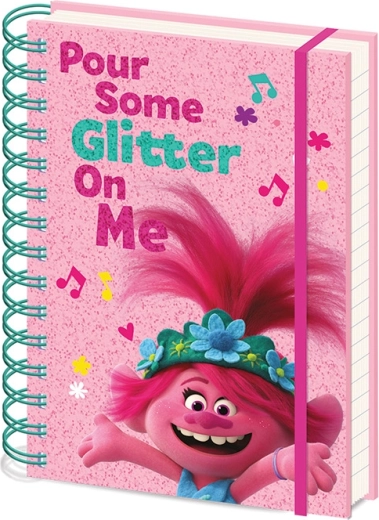 Cuaderno de espiral A5 con motivo TROLLS, rayado