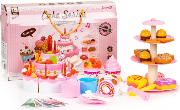 Set para cortar tarta de cumpleaños, fiesta de celebración, 125 uds.