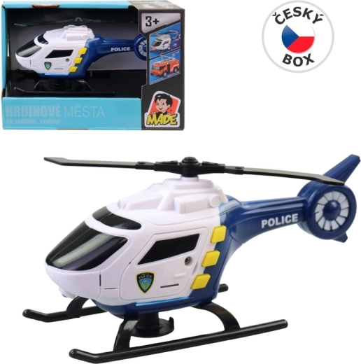 Helicóptero a pilas con luz y sonido 16,5 cm