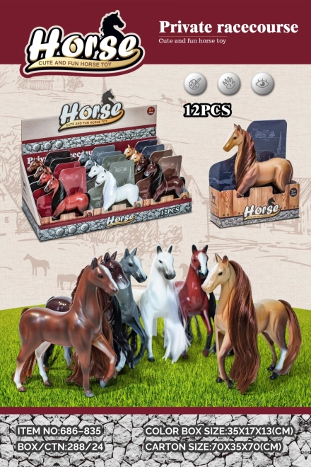 Caballito – figura de plástico en 6 colores