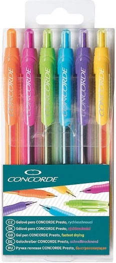 Bolígrafo de gel CONCORDE Presto – set de 6 uds.