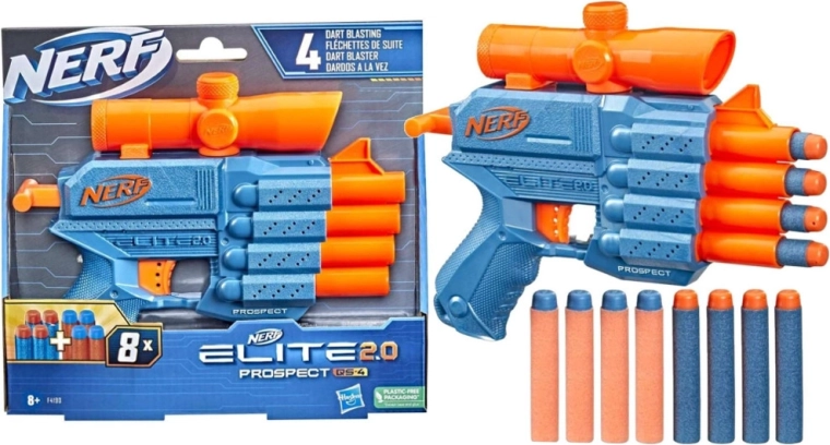 Bláster tipo pistola Nerf Elite 2.0 Prospect QS 4