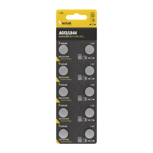 Pila alcalina de botón AG13 / LR44 / A76 / 357 1,5 V – paquete de 10 uds.