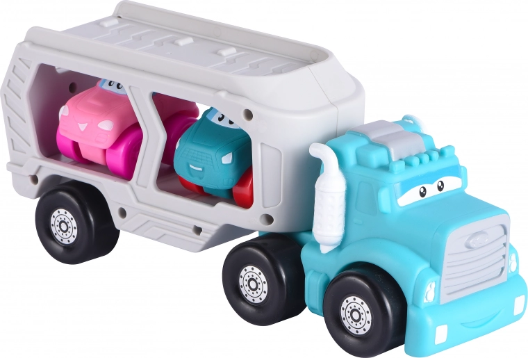 Camión transportador con cochecitos 24 cm