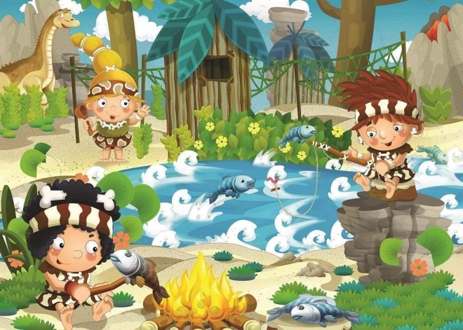 Puzzle Picnic prehistórico - 100 piezas