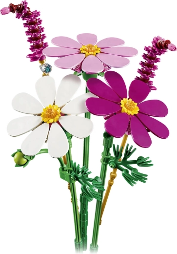 Ramo de flores hecho con piezas LEGO