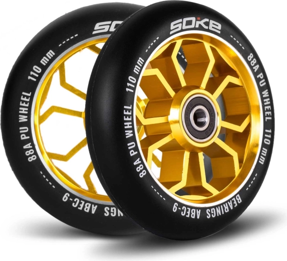 Ruedas Soke para patinete 110 mm doradas, 2 uds.