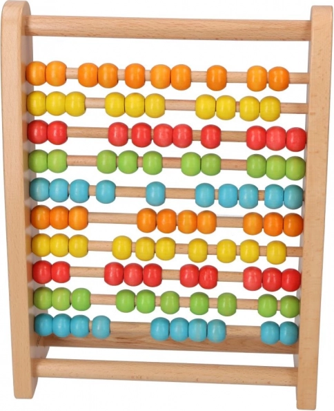 Ábaco de madera de colores para niños