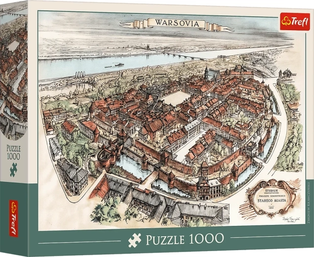 Puzzle Trefl: proyecto de reconstrucción del Casco Antiguo, Varsovia 1951 – 1000 piezas