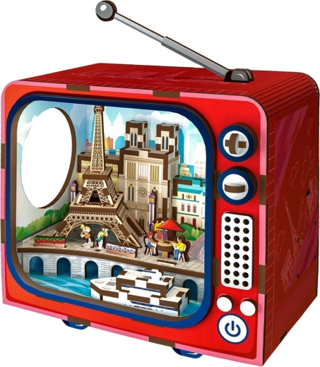 2Kids Toys rompecabezas 3D de madera retro TV París