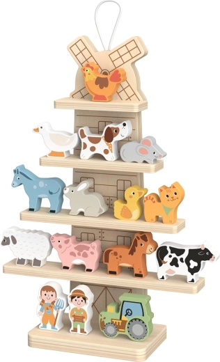 2Kids Toys molino colgante de madera con animales - granja
