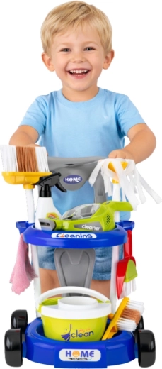 Carrito de limpieza con organización inteligente
