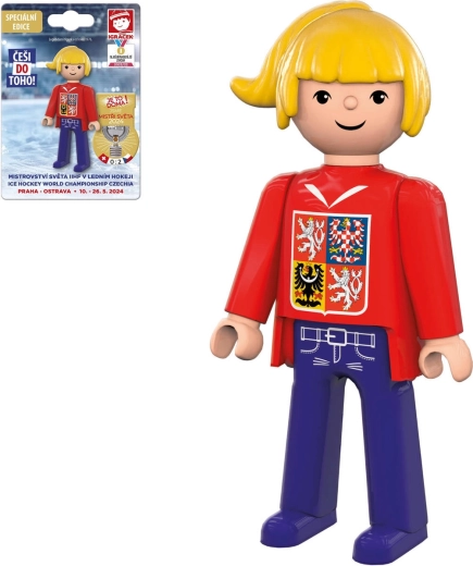 EFKO Igráček aficionada del Campeonato Mundial de Hockey sobre Hielo 2024 – figura con camiseta roja - 1 pieza