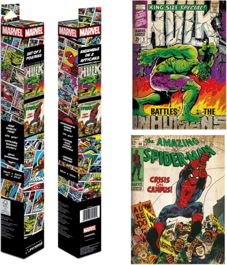 Set de mini pósteres de portadas de cómics Marvel