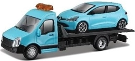 Bburago Street Fire vehículo de transporte con plataforma y Renault Clio 1:43