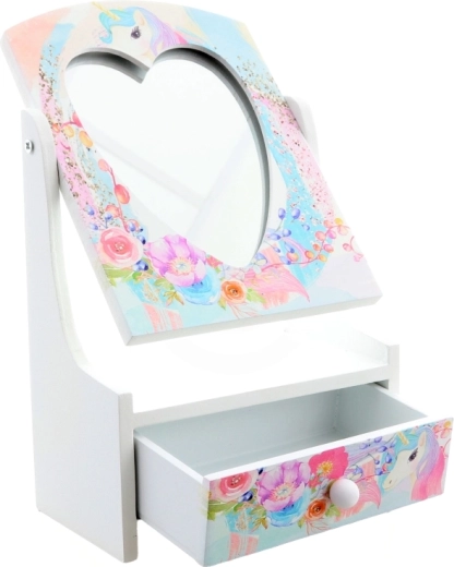 Espejo en forma de corazón para pequeñas coquetas