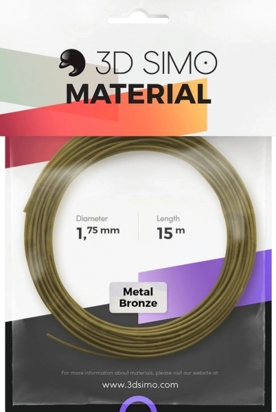 Filamento para bolígrafos 3D e impresión 3D con efecto metálico – dorado, 1,75 mm, 15 m