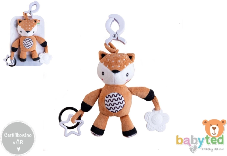 Cervatillo colgante de peluche con sonajero, 30 cm, para cochecito y cuna