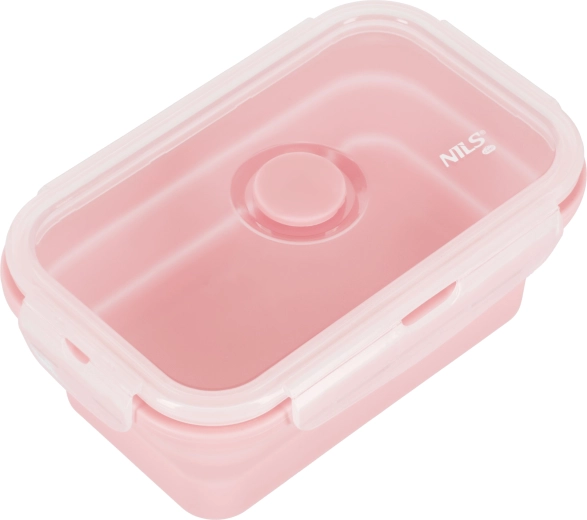 Caja de almuerzo plegable 500 ml rosa NILS Camp