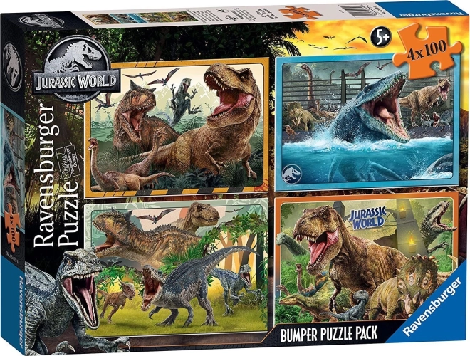 Set de puzzles Ravensburger Jurassic World 4x100 piezas