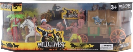 Set de indios con caballo y carro – juguete de plástico