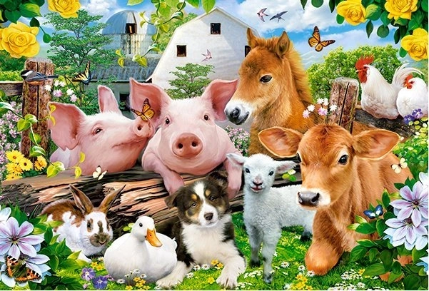 Puzzle infantil maxi – FARM FRIENDS, 40 piezas, CASTORLAND
