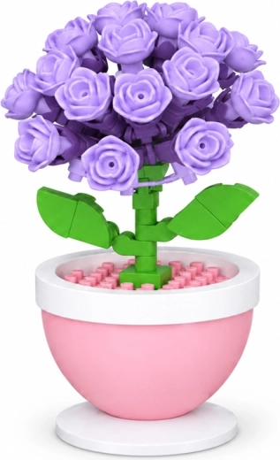 Hortensia morada como decoración