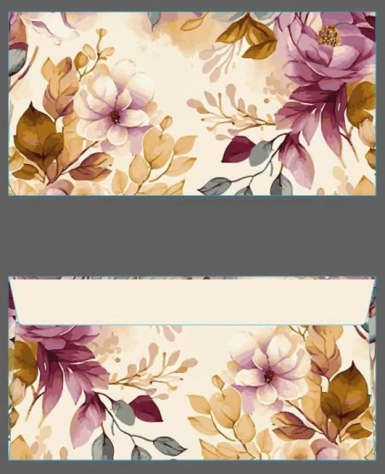 Sobre de colores DL con motivo de flores