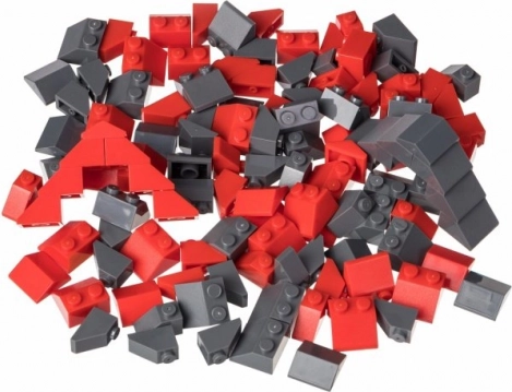 Set creativo para tejados rojos y gris oscuro