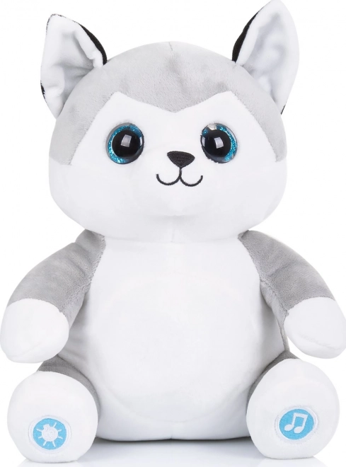 Peluche husky con luces y música CHIPOLINO