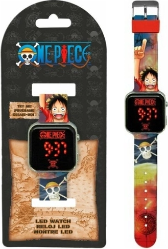 Reloj digital LED One Piece para niños