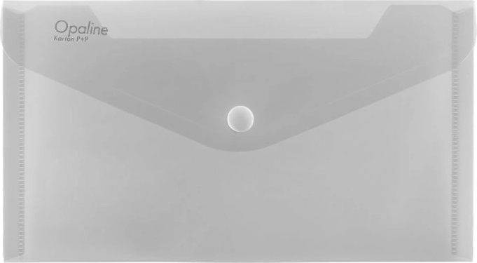 Sobre con cierre a presión DL Opaline transparente, funda de polipropileno para documentos