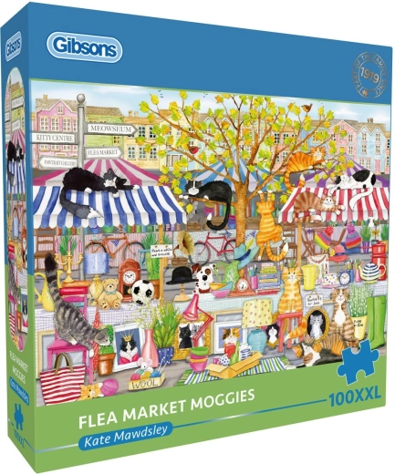 Puzzle Gibsons mercado callejero de gatitos XXL 100 piezas