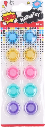 Imanes redondos de colores 20 mm 10 uds