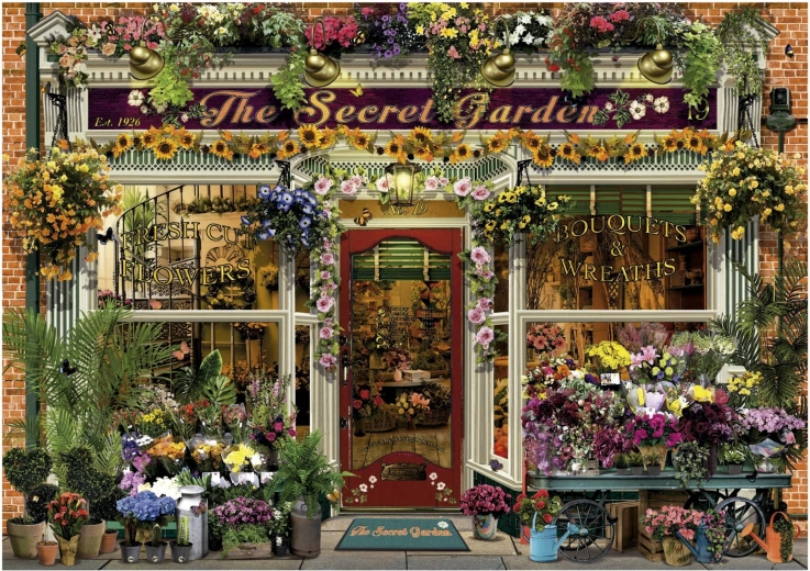 EDUCA puzzle floristería Jardín secreto, 1500 piezas