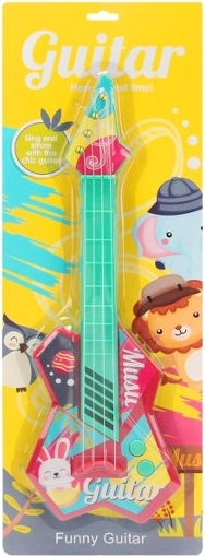 Guitarra colorida con animalitos 42 cm