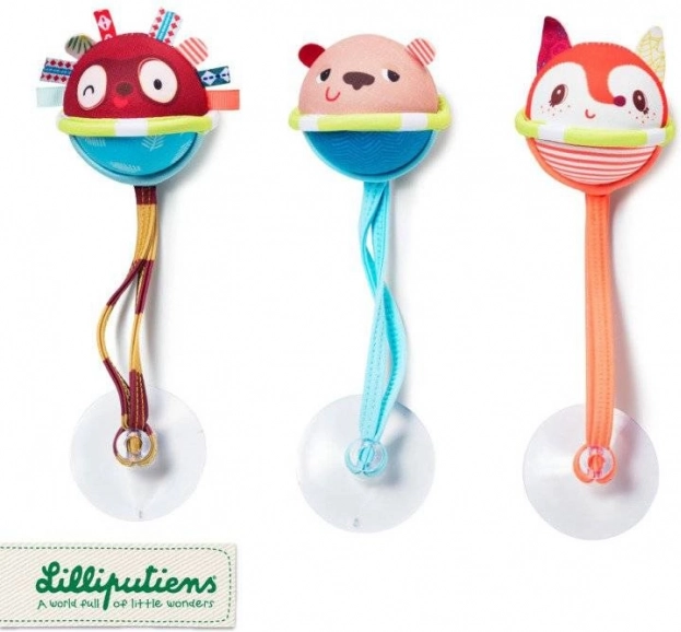 Lilliputiens - set de 3 pelotas flotantes con ventosas para niños a partir de 3 meses