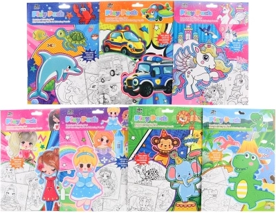 Set de cuadernos para colorear con rotuladores
