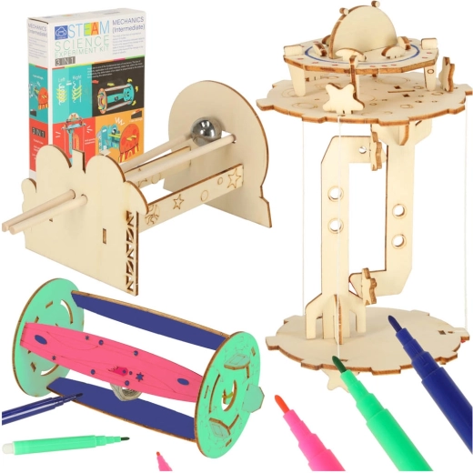 Kit educativo STEM para niños: mecánica y gravedad 3 en 1 DIY