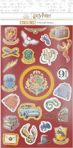 Pegatinas de Harry Potter estilo caricatura – set de 25 pegatinas reutilizables