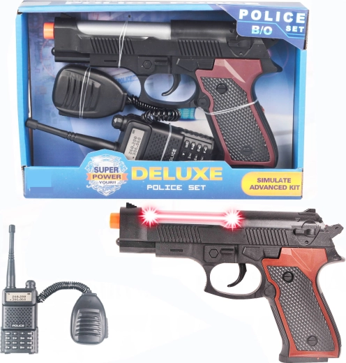 Pistola y walkie-talkie de policía Sparkys