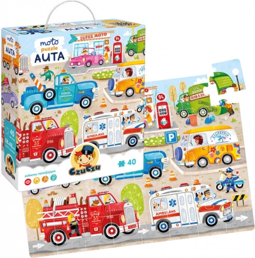 CzuCzu moto puzzle Coches – gran rompecabezas para niños