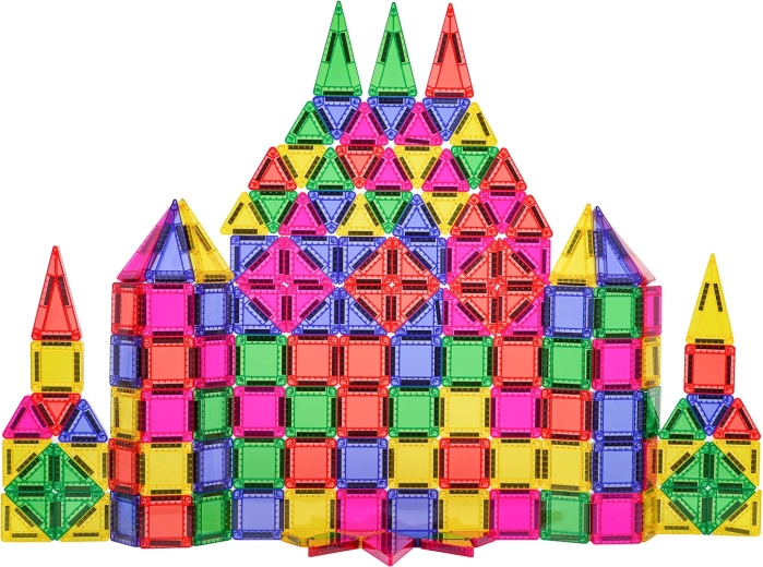 Set de construcción colorido de piezas magnéticas (150 piezas)