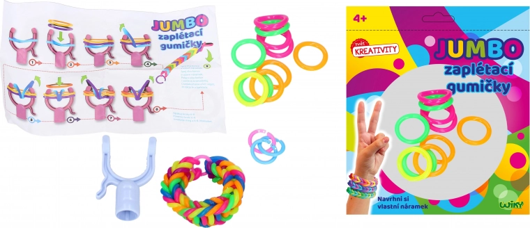Gomas elásticas jumbo mágicas para trenzar, комплект con accesorios