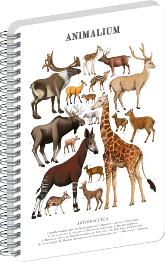 Bloc espiral Notique Animalium Ungulados de pezuña par A5 en blanco