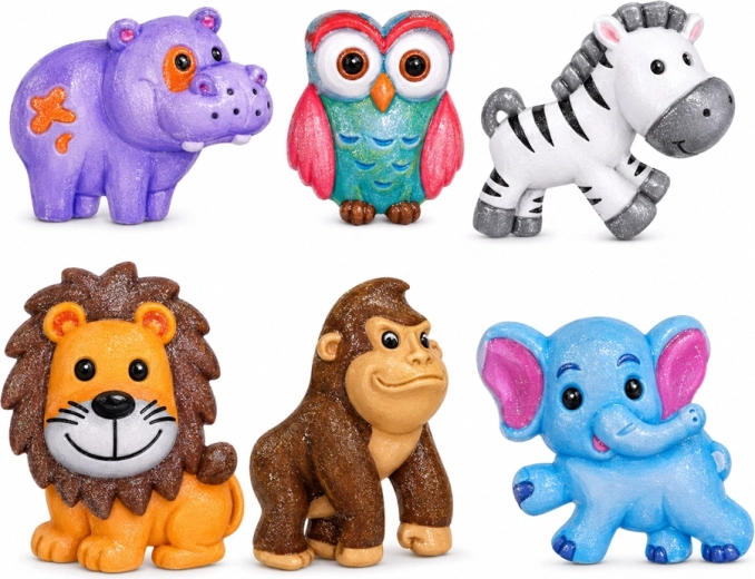6 animales salvajes para moldear y pintar